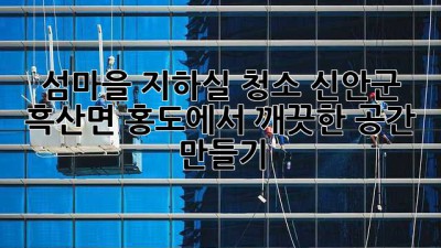 섬마을 지하실 청소: 신안군 흑산면 홍도에서 깨끗한 공간 만들기